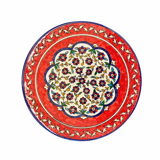 Ceramic Serving Plate (11”) - Armenian Red