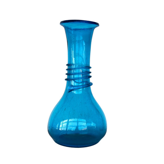 Glass Swirl Vase (12”) - Mediterranean