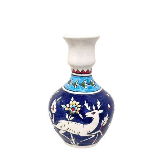 Ceramic Vase (7.5") - Blue Gazelle