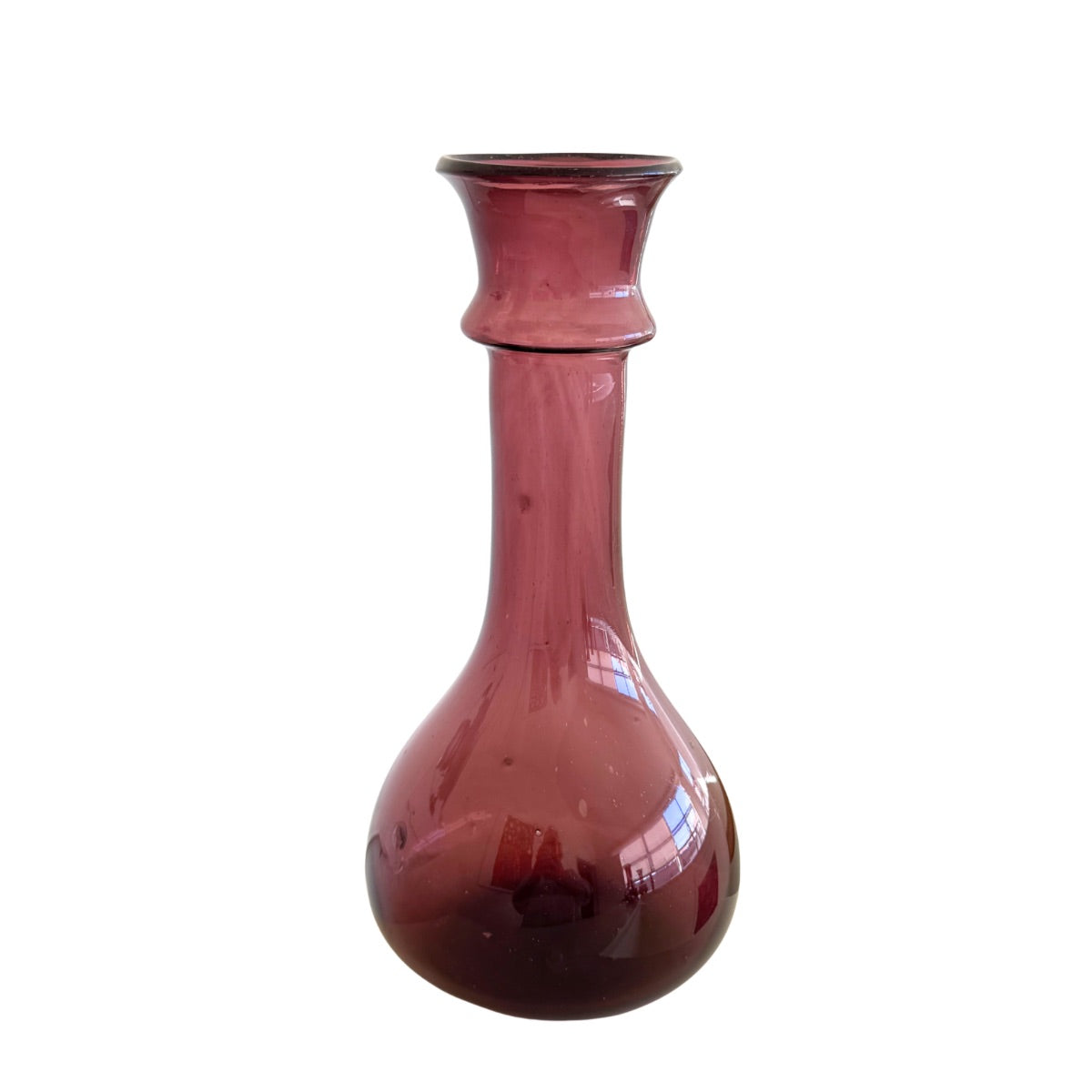 Glass Long Neck Vase (Large) - Plum