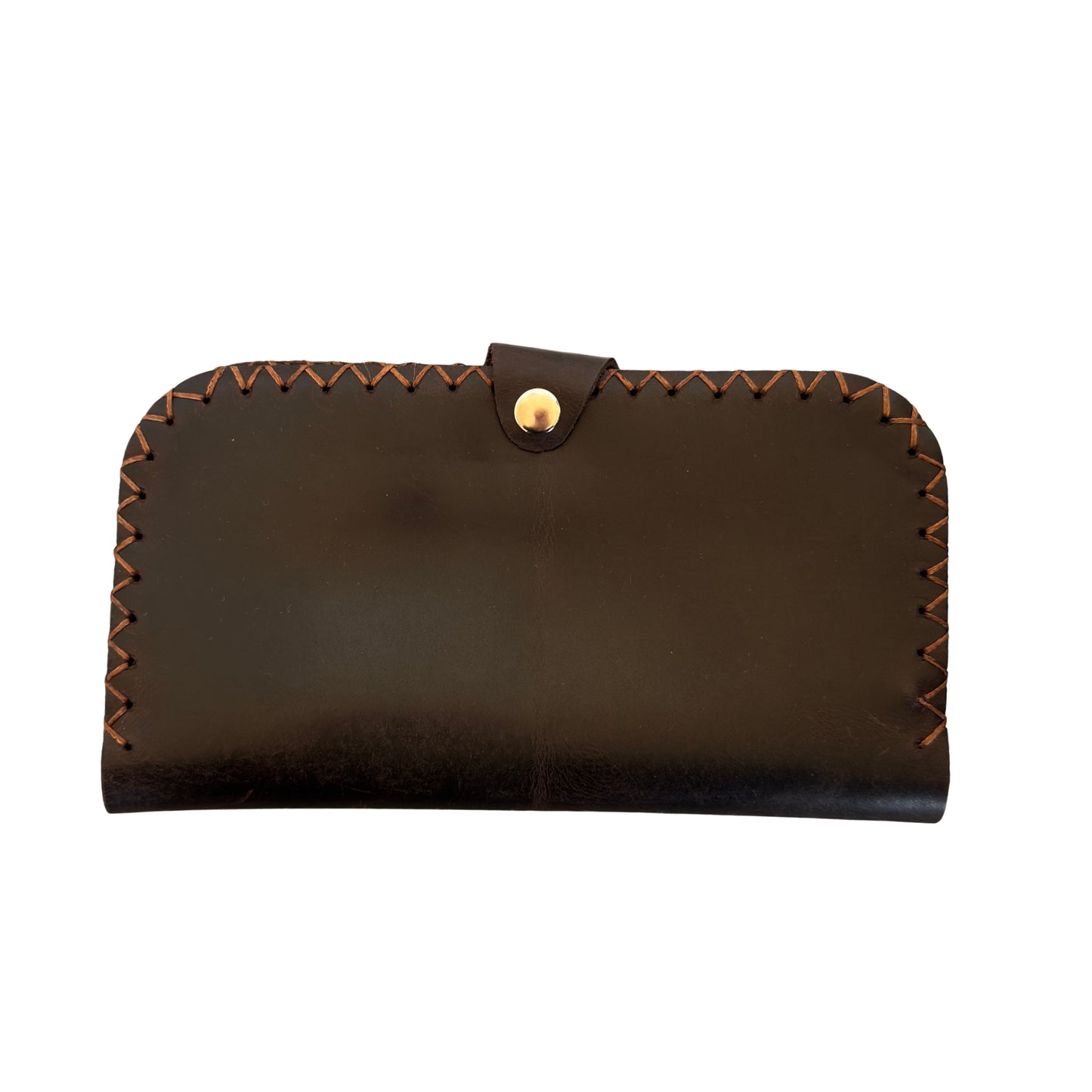 Leather Bi-Fold Snap Wallet - Oiled Espresso