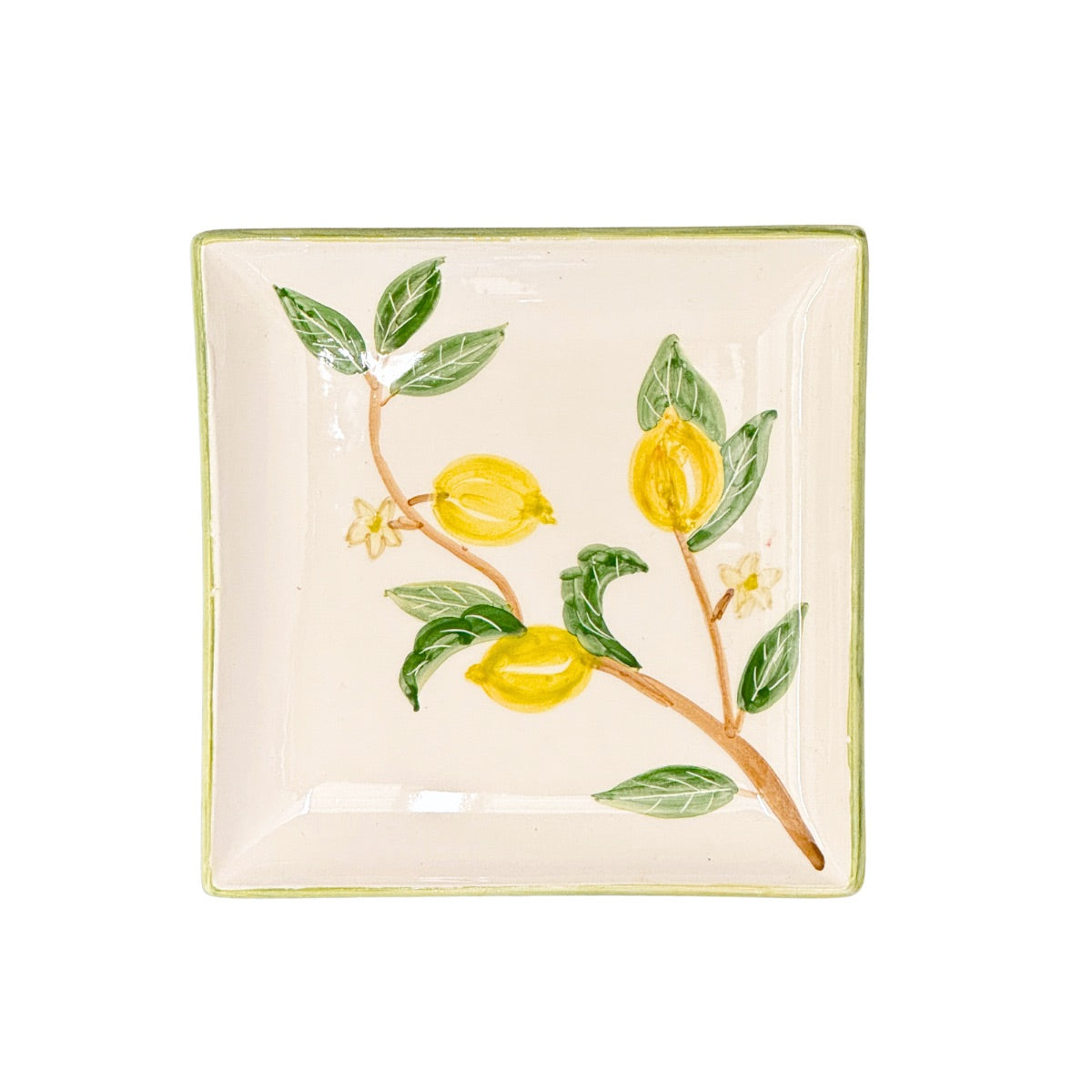 Ceramic Square Plate (7") - Lemons