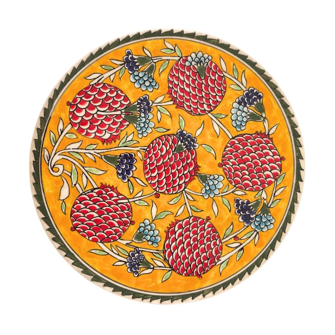 Ceramic Serving Plate (11”) - Pomegranates