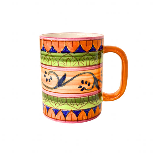 Ceramic Mug - Orange Swirl
