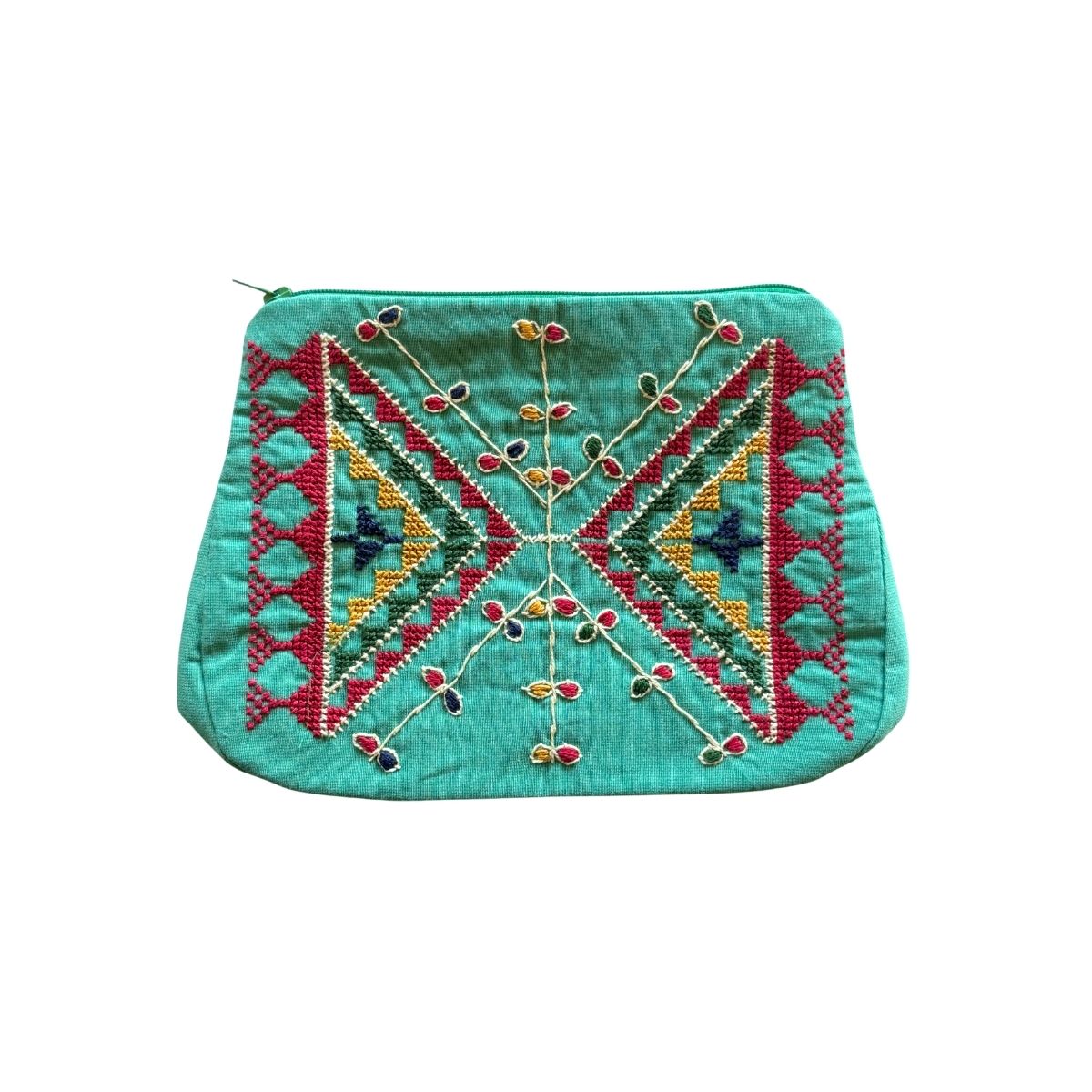 Embroidered Bashmir Purse - Aquamarine