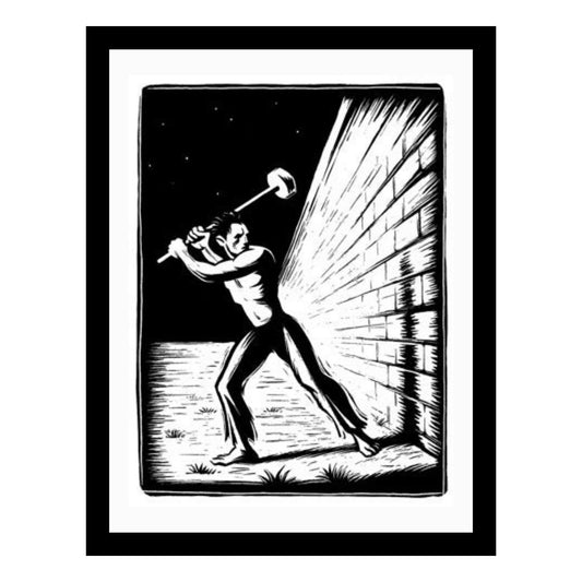 Eric Drooker: Apartheid Wall (FRAMED)