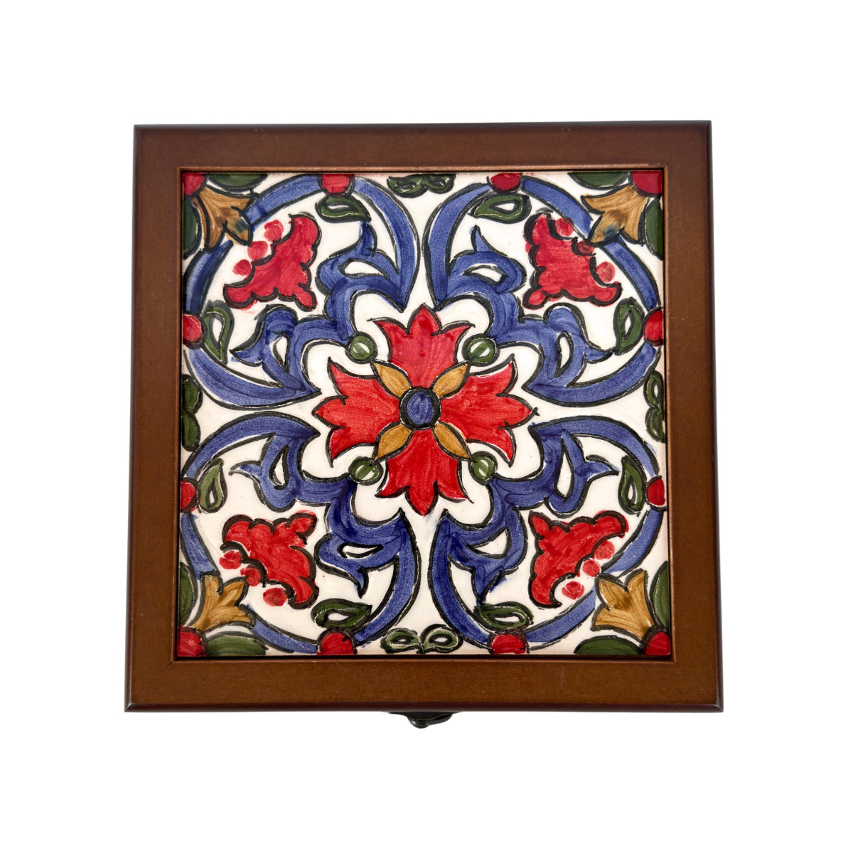 Nisf Wooden Box with Ceramic Tile
