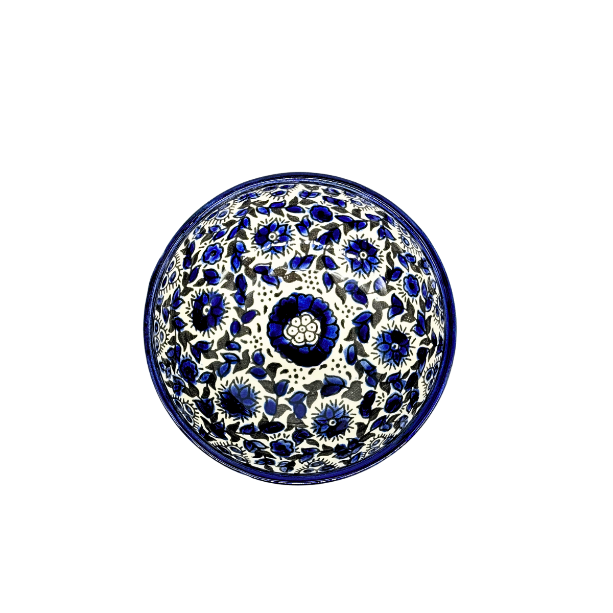 Ceramic Bowl 5" - Blue Vine