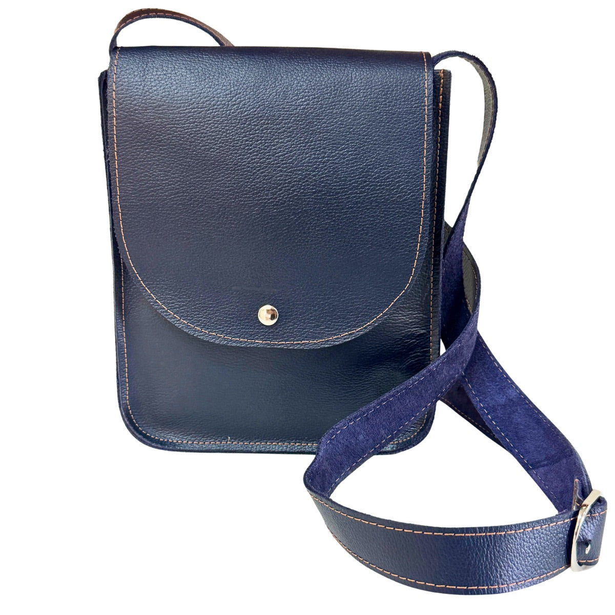 Leather Bag (One Snap) - Dark Plum