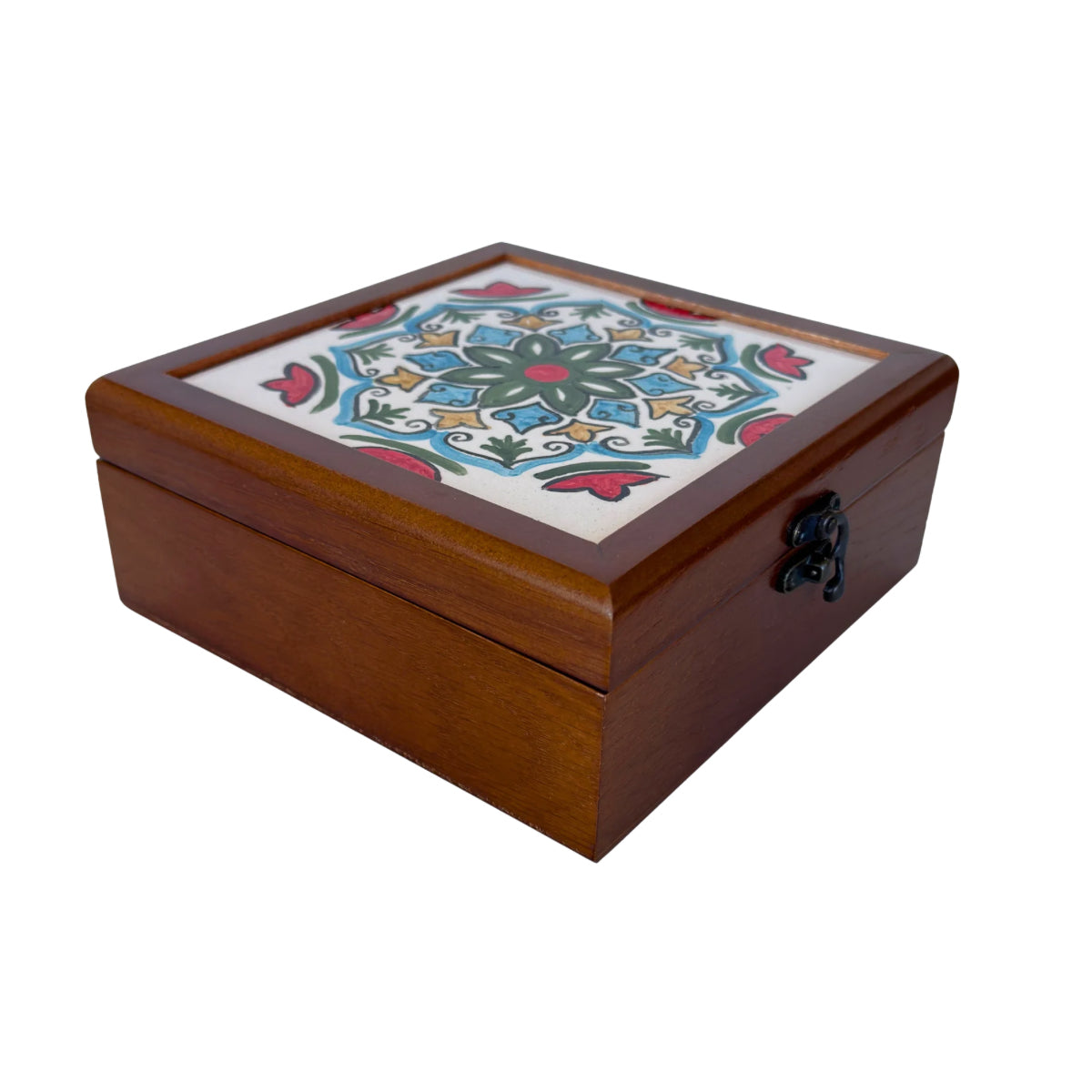 Nisf Wooden Box w/Ceramic Tile