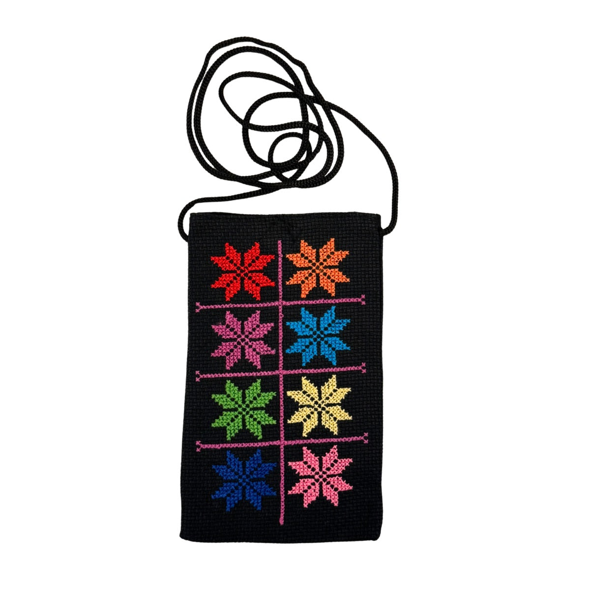 Embroidered Eyeglass Case w/Strap - Star