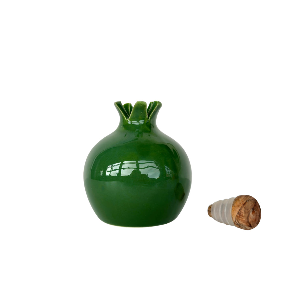 Ceramic Pomegranate w/Stopper - Green