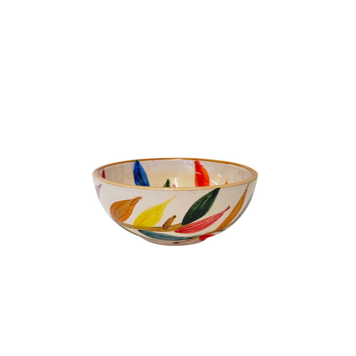 Ceramic Bowl (3.5") - Leaves