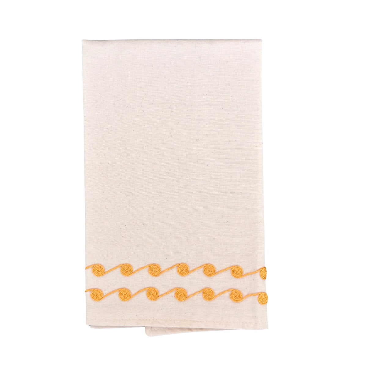 Tahriri Tea Towel (Set of Two) - Waves, Yellow