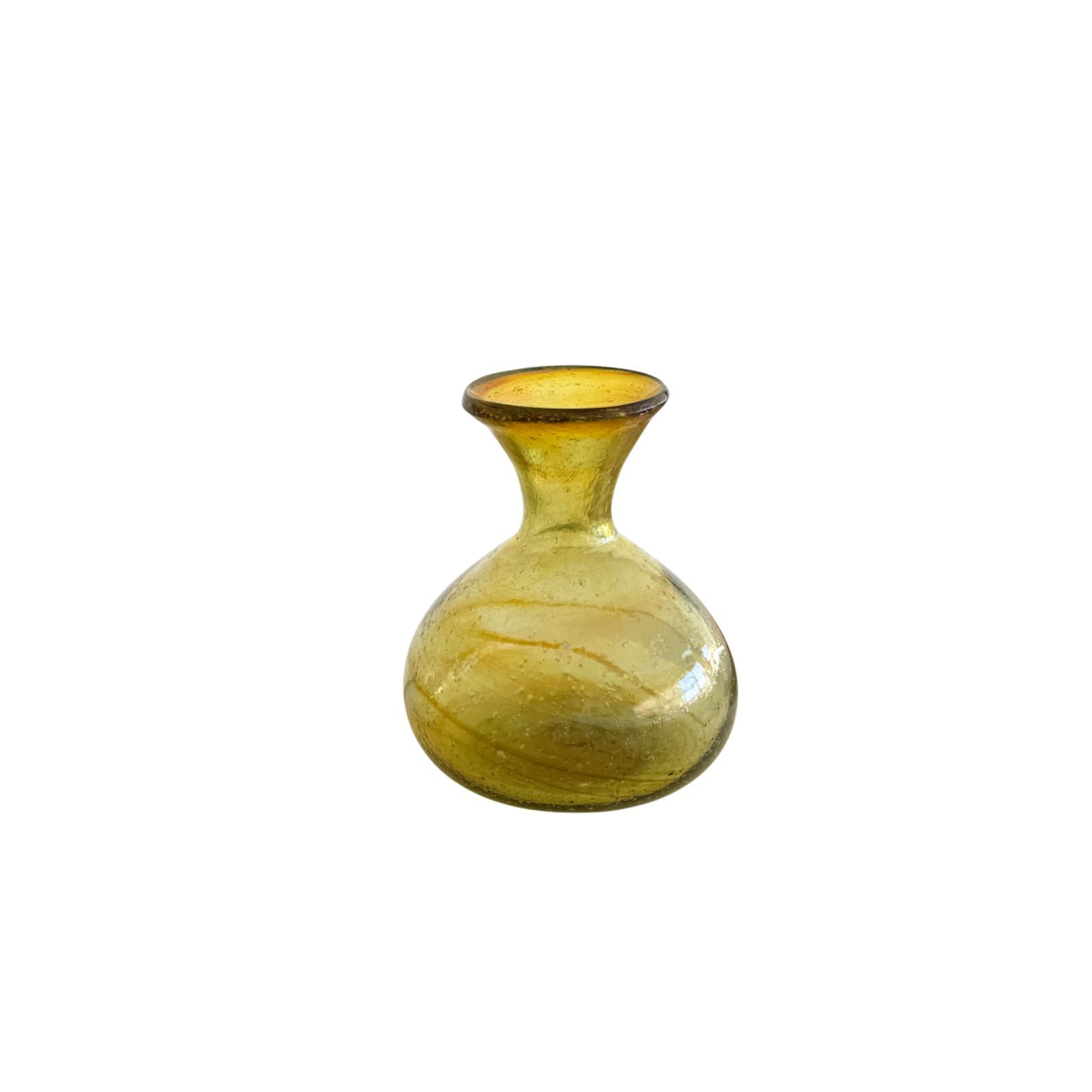 Hebron Glass Vase (6”) - Moss