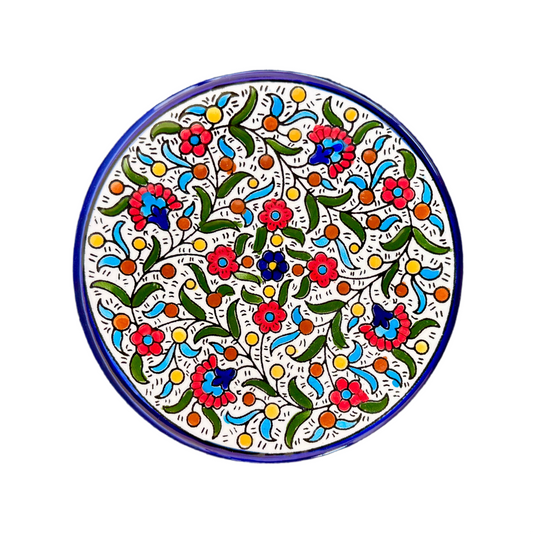 Ceramic Round Plate (8”) - Multicolored