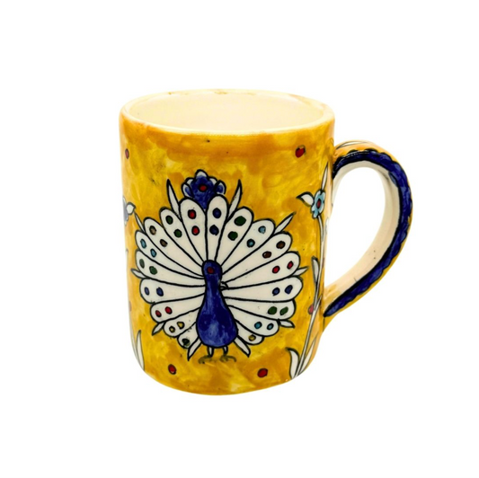 Ceramic Mug - Yellow Peacock