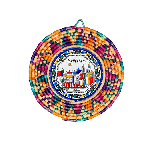 Handwoven Tile Wall Hanging (10”) - Bethlehem
