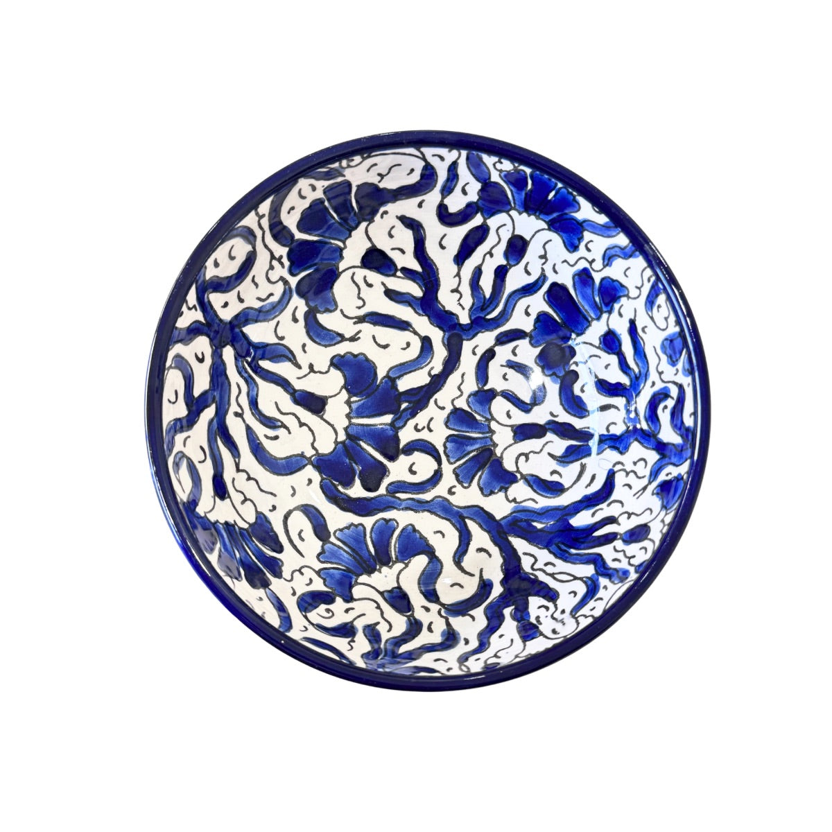Ceramic Bowl (7") - Blue Floral
