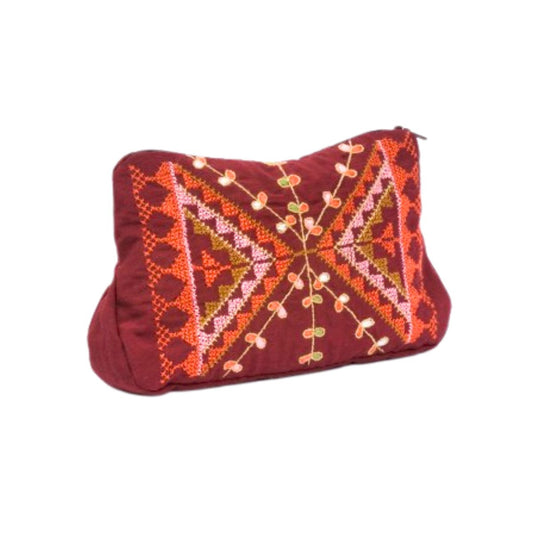 Embroidered Bashmir Purse - Burgundy