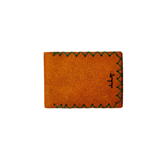 Leather Bi-Fold Wallet (Small) - Suede Ochre