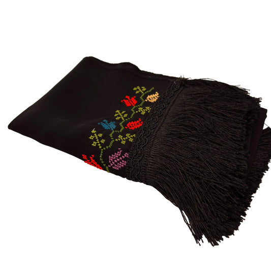 Embroidered Scarf - Tulips