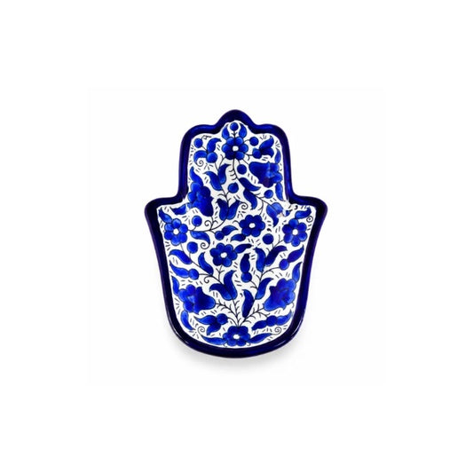 Ceramic "Hamsa" Dish - Classic Blue
