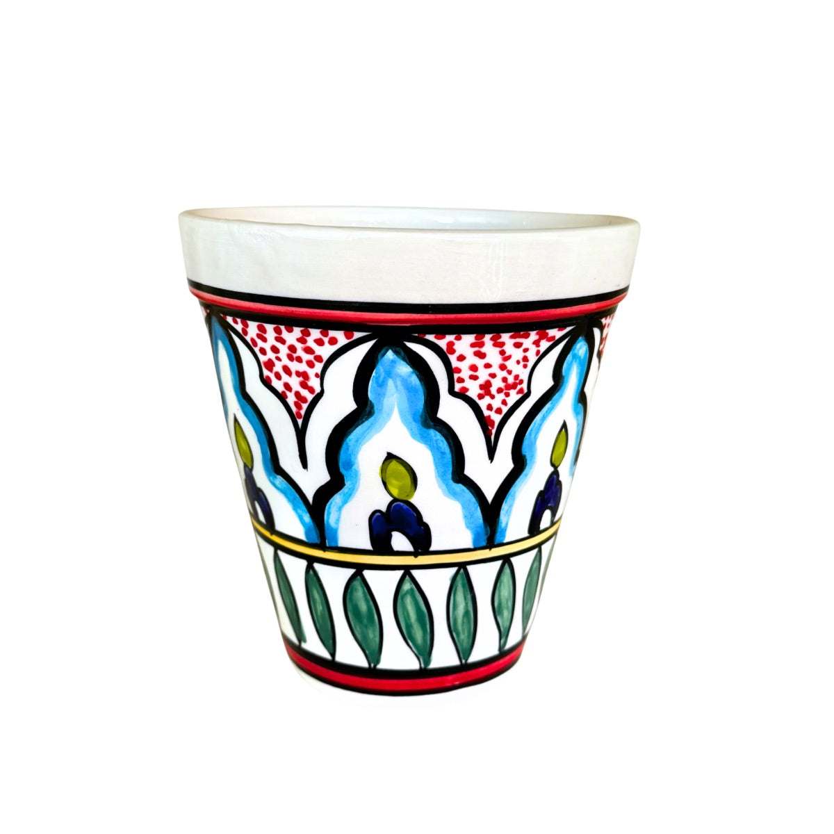 Ceramic Flower Pot (7") - Arabesque