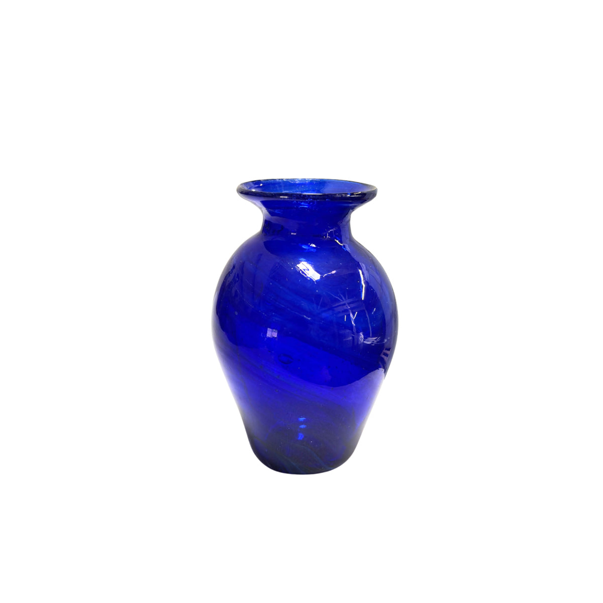 Glass Vase (6”) - Sapphire Tulip