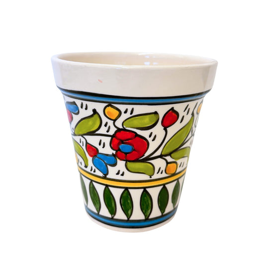 Ceramic Flower Pot (6”) - Multicolor