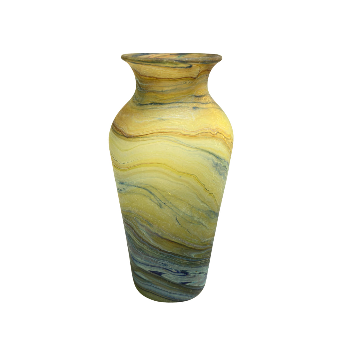 Phoenician Glass Vase (10”) - Green