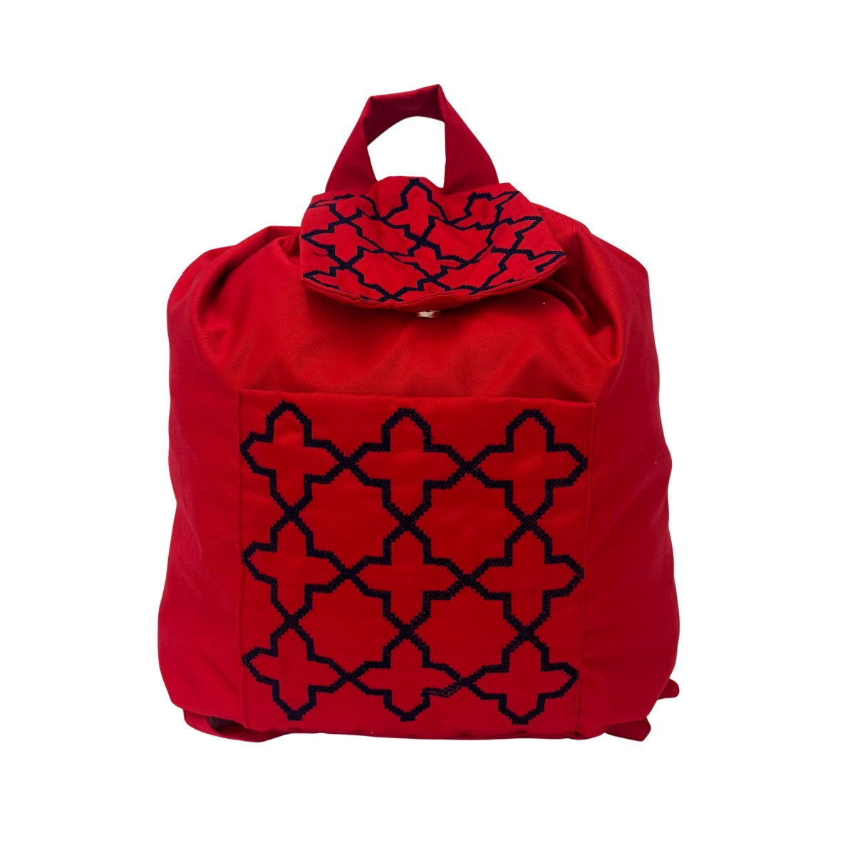 Embroidered Red Backpack
