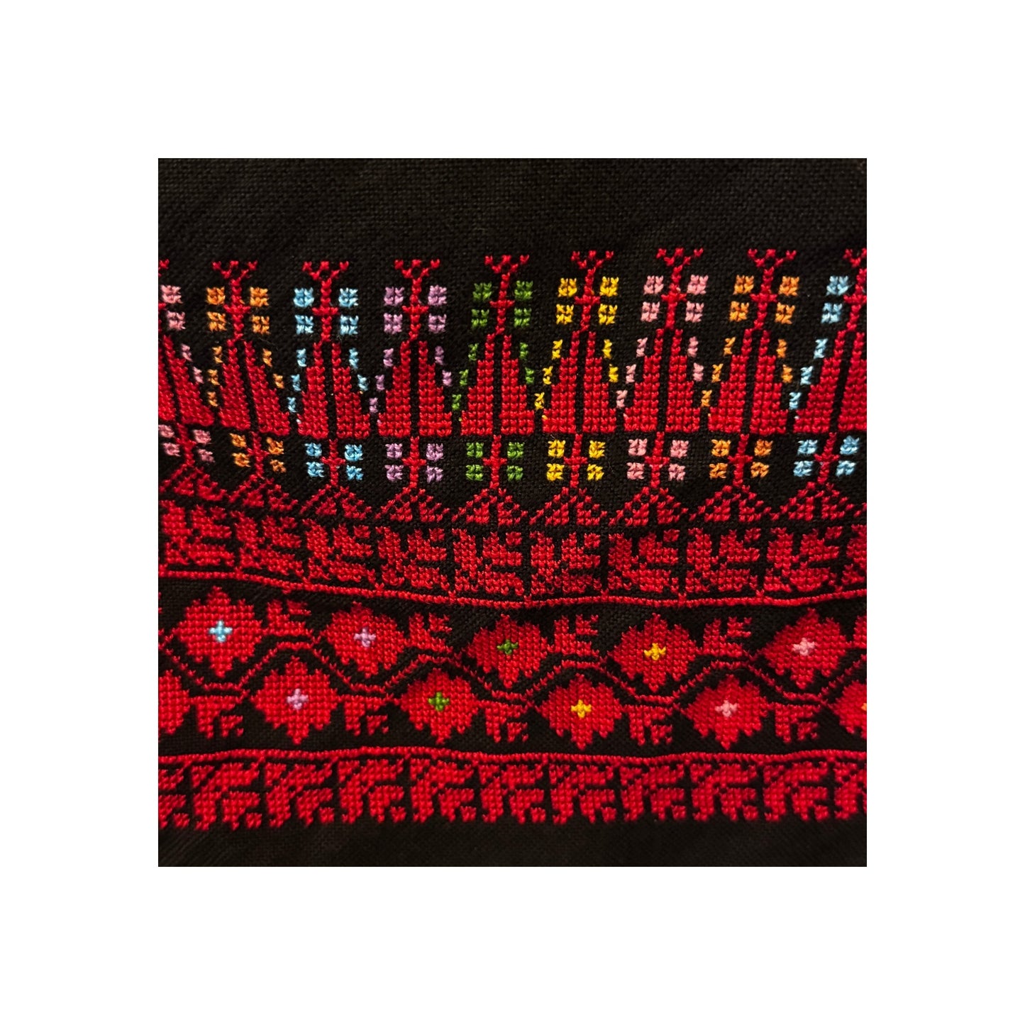 Embroidered Triangle Shawl