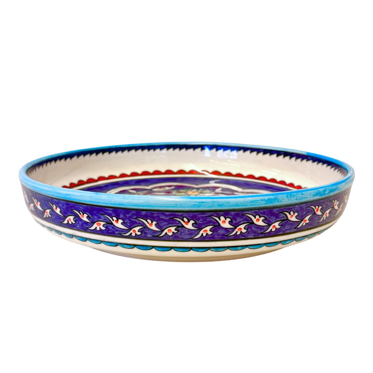 Ceramic Shallow Serving Bowl (11”) - Jerusalem Spring