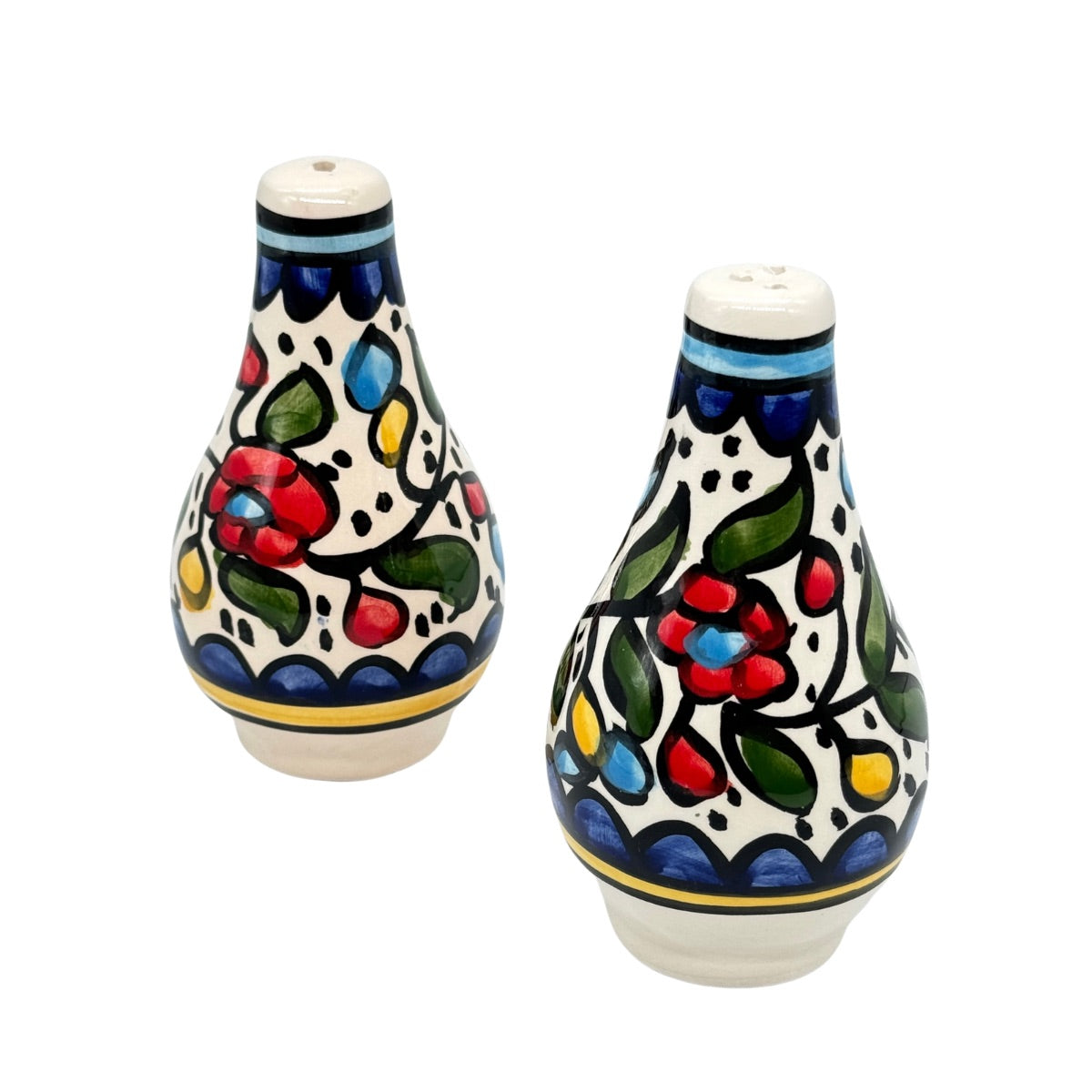 Ceramic Salt & Pepper Shakers - Multicolor