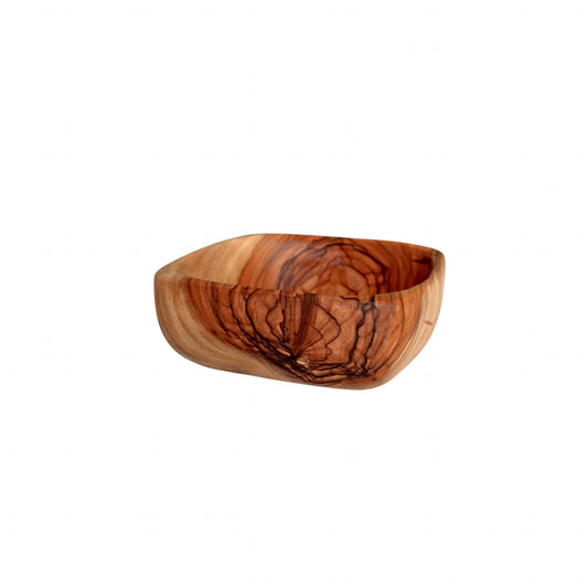 Olive Wood Hand-carved Square Dish (4")