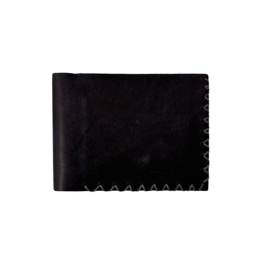 Leather Bi-Fold Wallet (Large) - Dark Blue