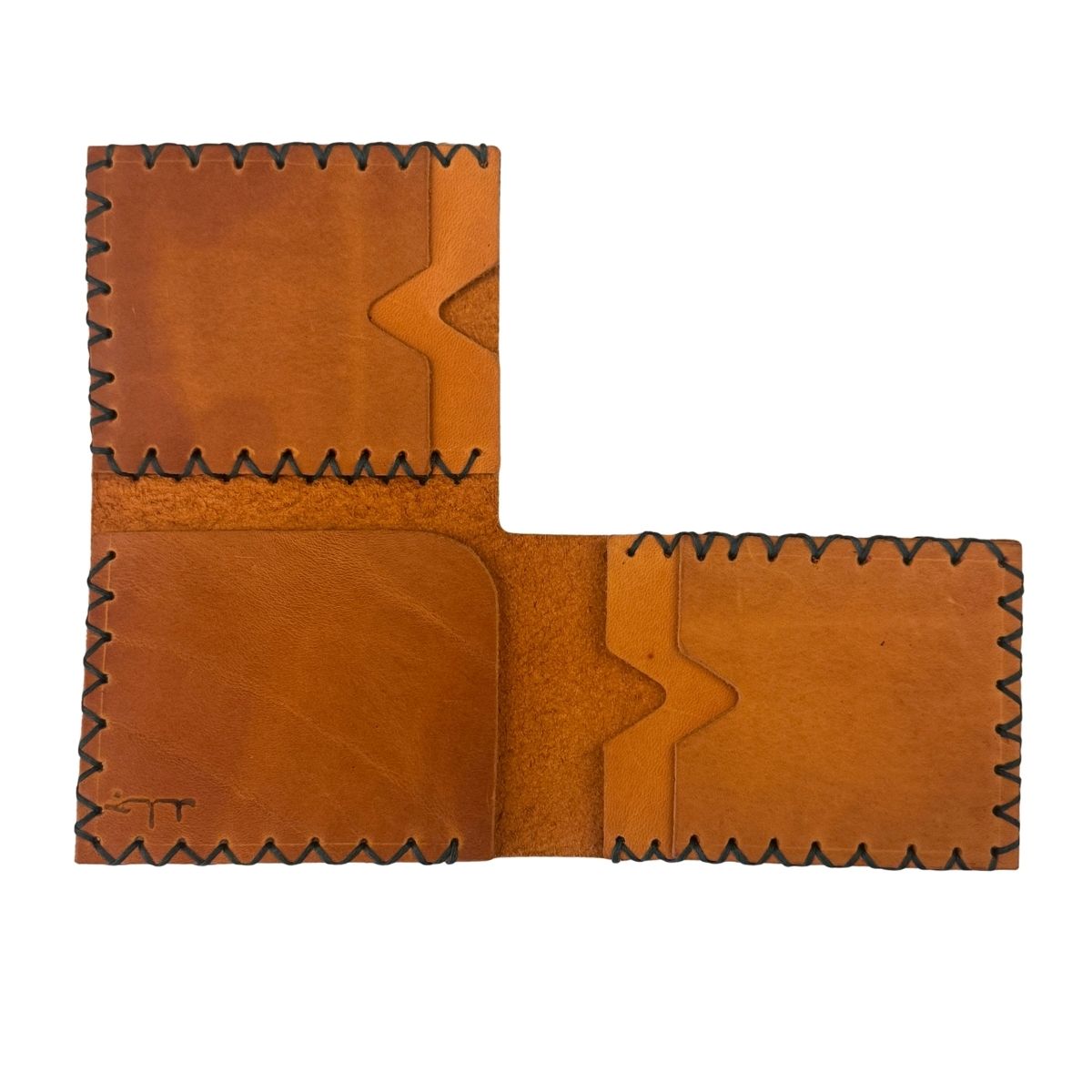 Leather Tri-Fold Wallet (Small) - Camel