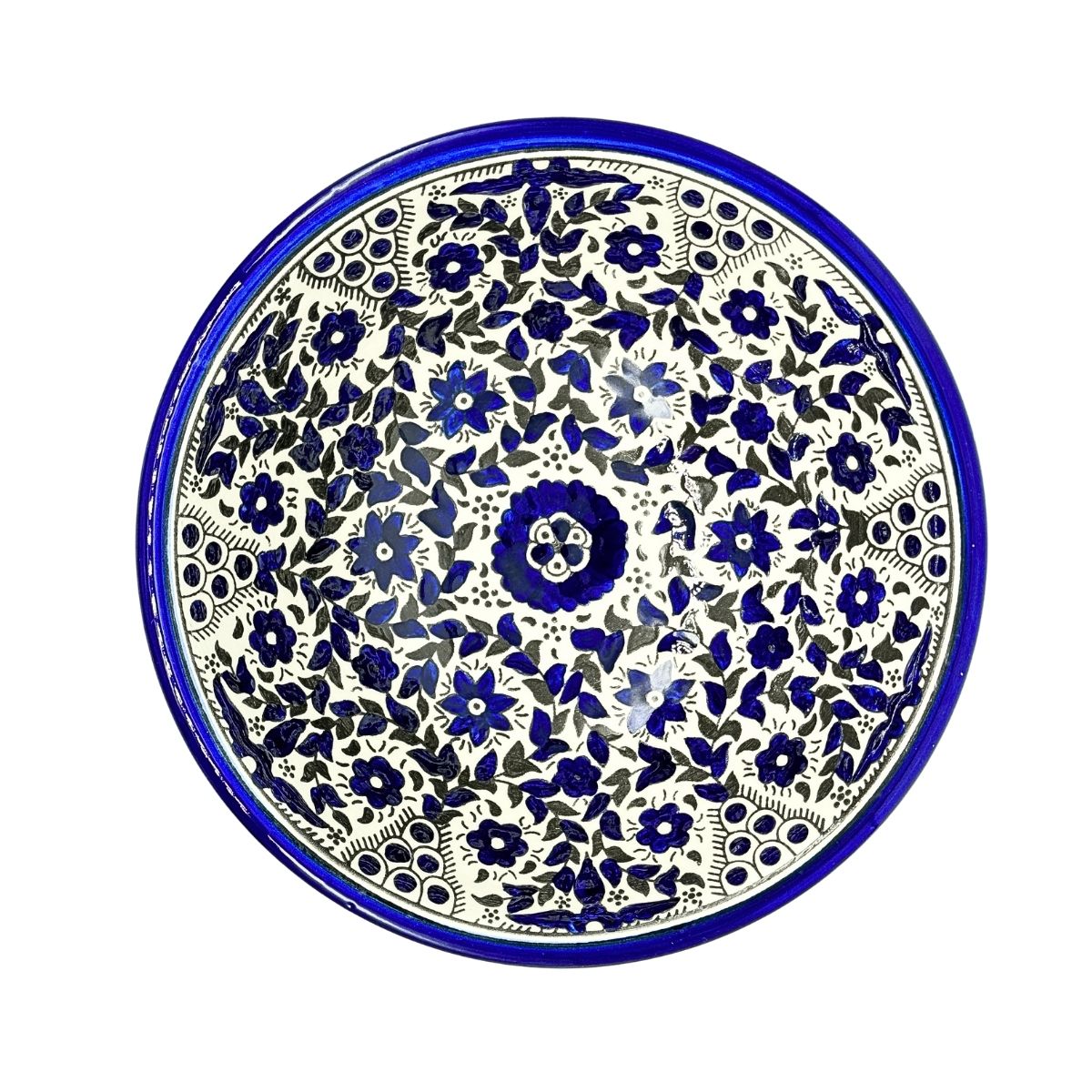Ceramic Serving Bowl (9.5”) - Blue Vine