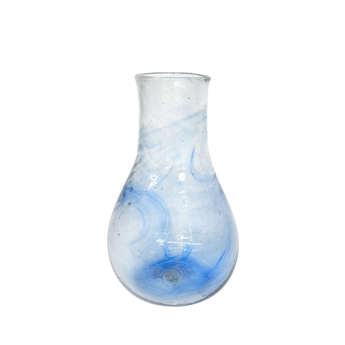 Glass Vase (10”) - Sky Blue