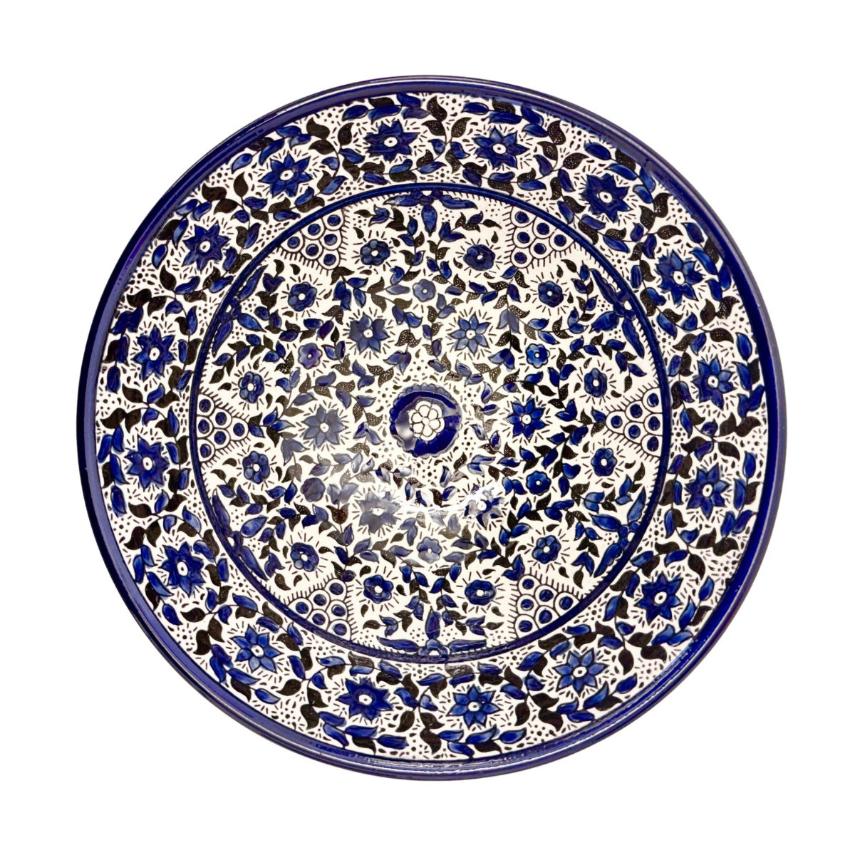 Ceramic Serving Bowl (10”) - Blue Vine