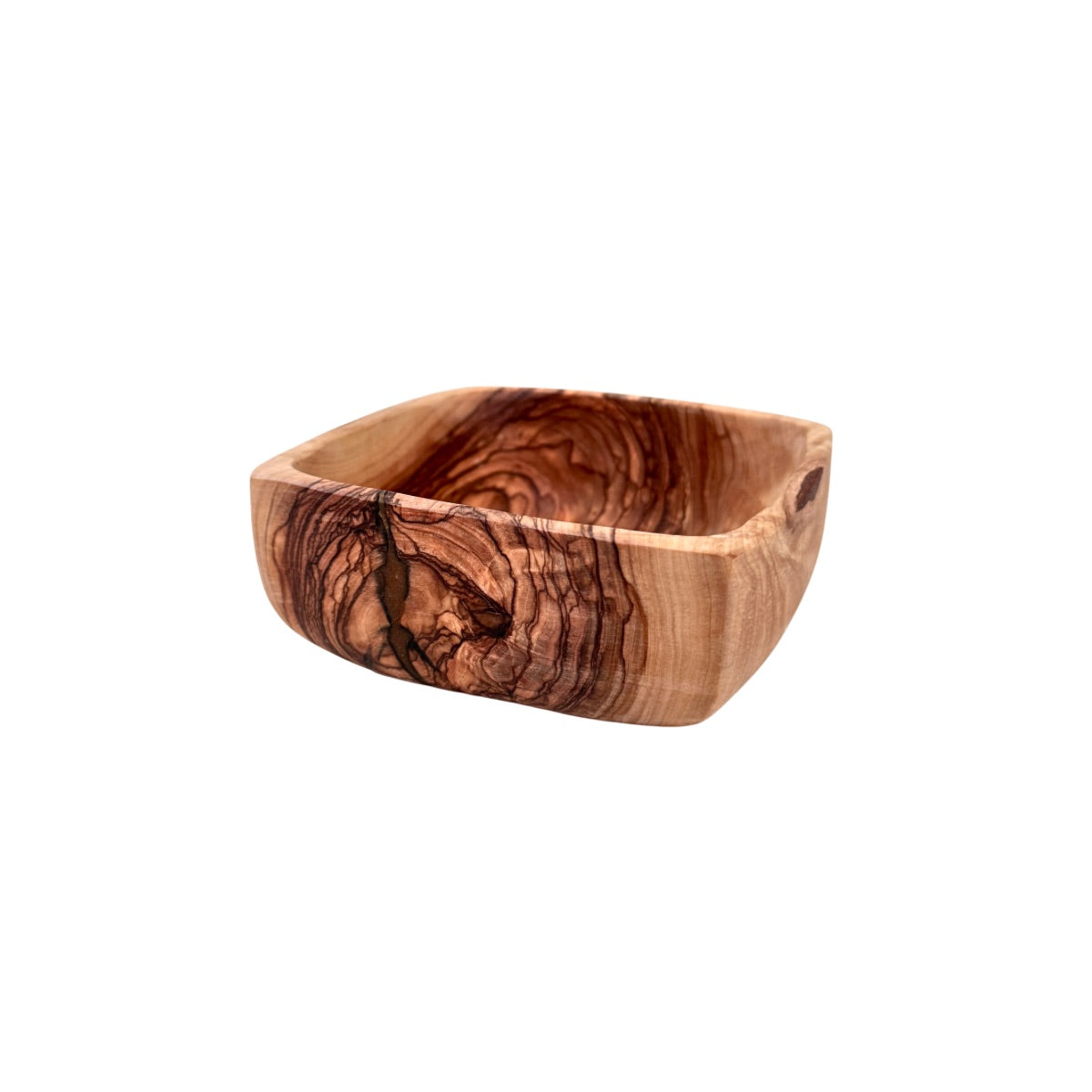 Olive Wood Hand-carved Square Dish (5")