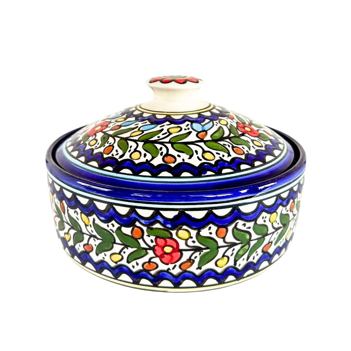 Ceramic Covered Casserole - Classic Multicolor