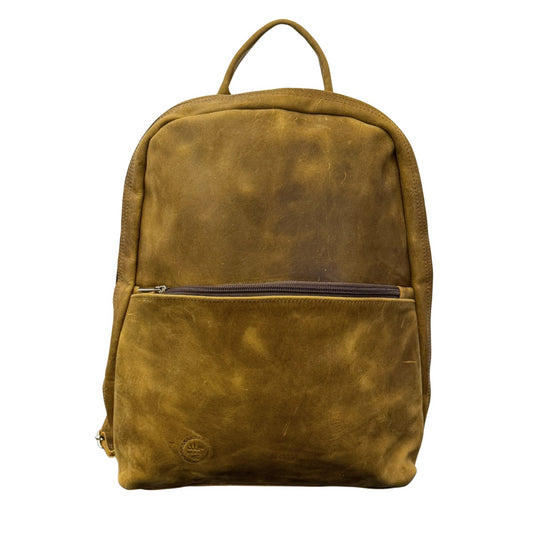 Leather Backpack (15" x 12" x 5") - Brown