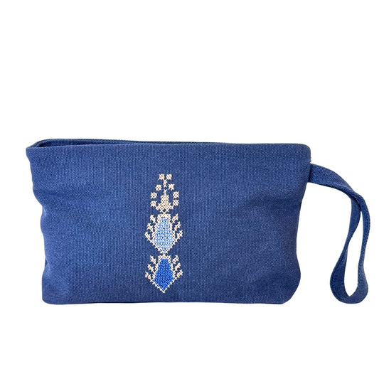 Cypress Tatreez Clutch - Blue