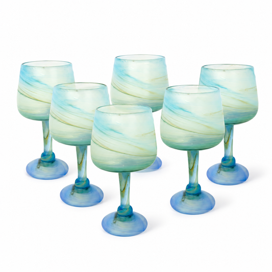 Phoenician Glass Set of Six - Sky