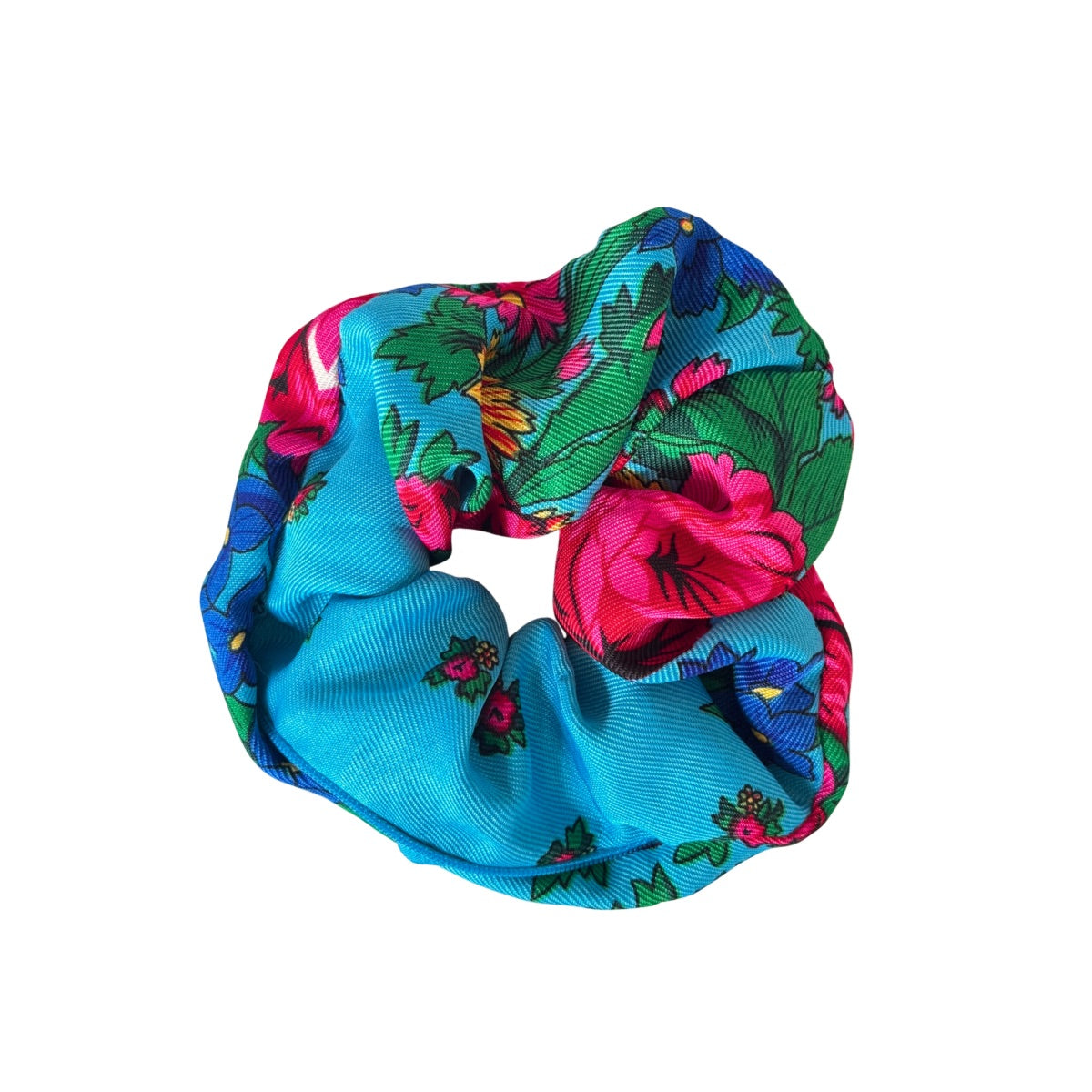 Floral Sitti Scrunchie - Turquoise