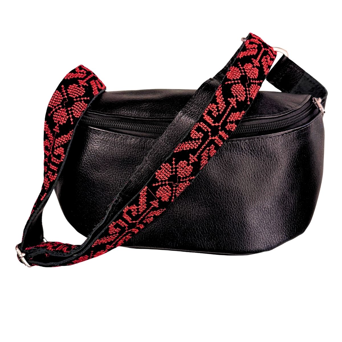 Leather Fanny Pack w/ Embroidery