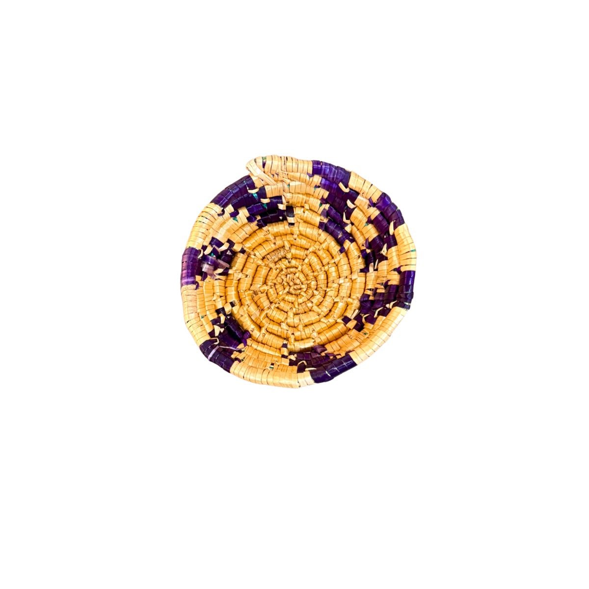 Handwoven Basket Small (5") - Plum