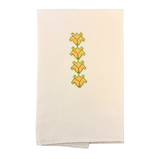 Embroidered Tea Towel - Cauliflower